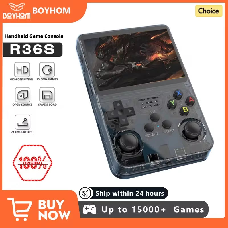 128GB/64GB Retro Handheld Game Console Linux System 3.5 Inch IPS Screen Portable Pocket Video Player 2 Joystick