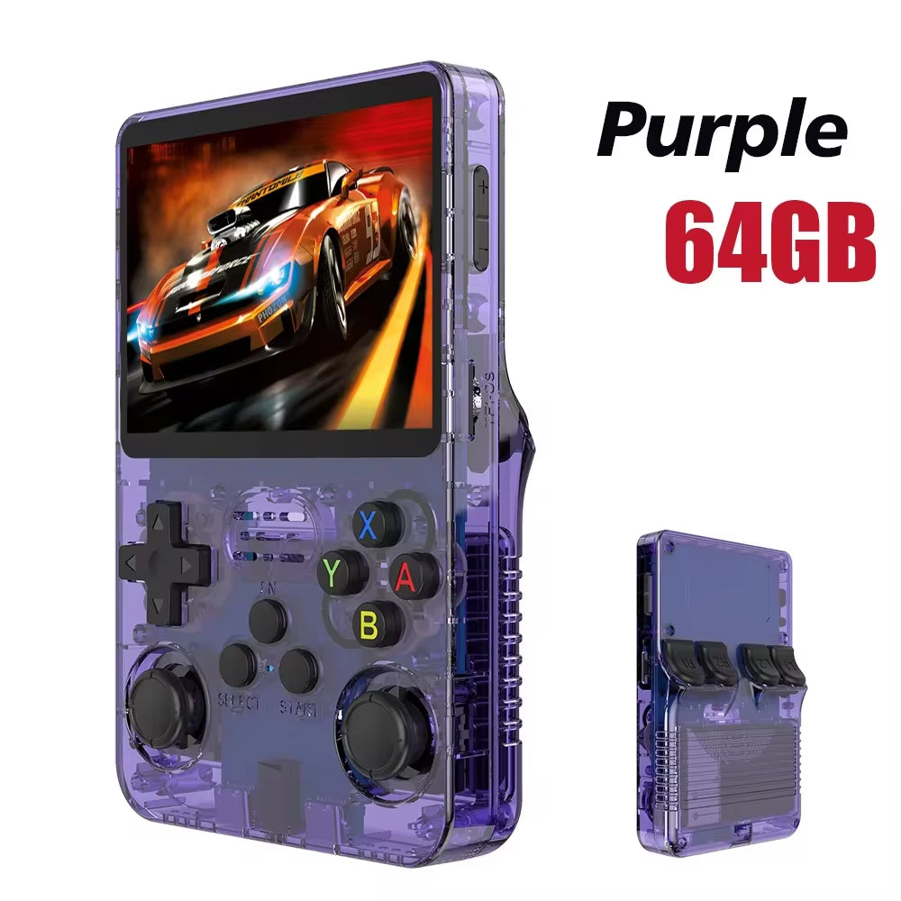128GB/64GB Retro Handheld Game Console Linux System 3.5 Inch IPS Screen Portable Pocket Video Player 2 Joystick