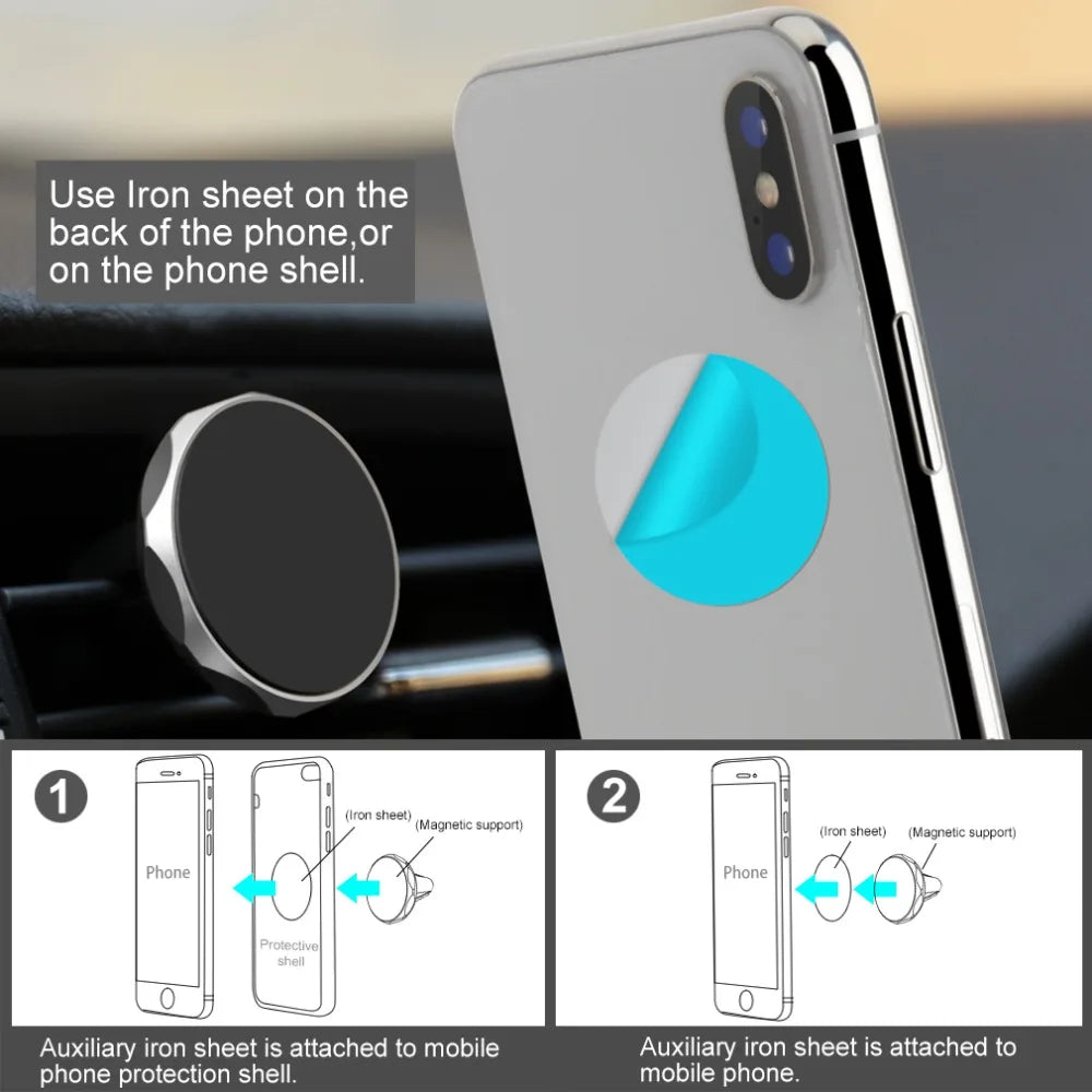Experience Ultimate Convenience with Our Magnetic Car Phone Holder Mount - Securely Keep Your Smartphone in Place While Driving!
