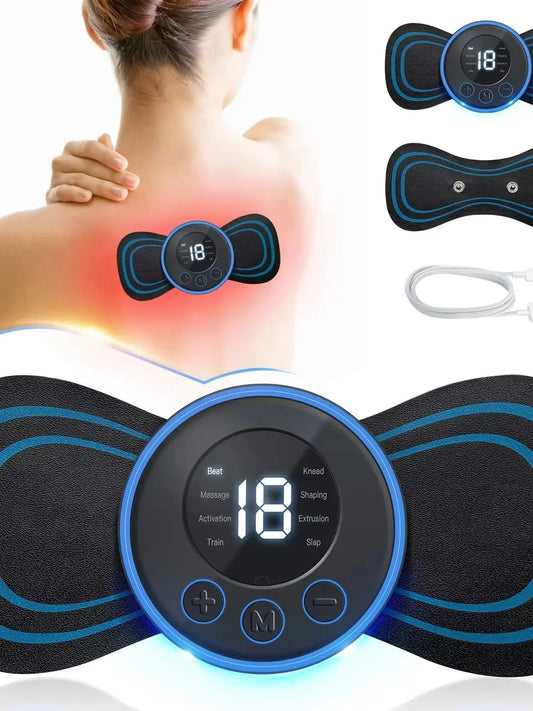 Neck Massager Mini Cervical Back Muscle Pain Relief Patch Massageador Stimulator Mat Portable Leg Body Health Care Tool