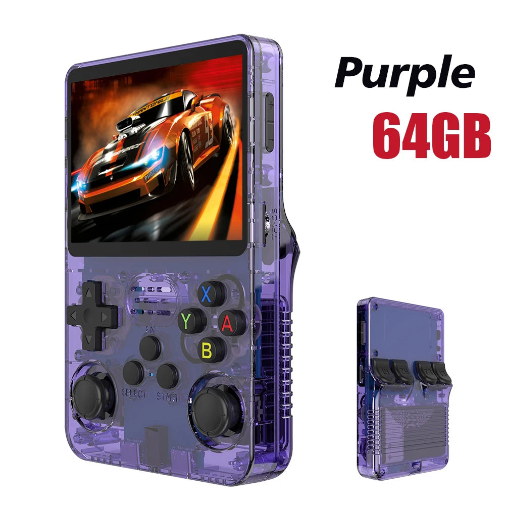 128GB/64GB Retro Handheld Game Console Linux System 3.5 Inch IPS Screen Portable Pocket Video Player 2 Joystick 