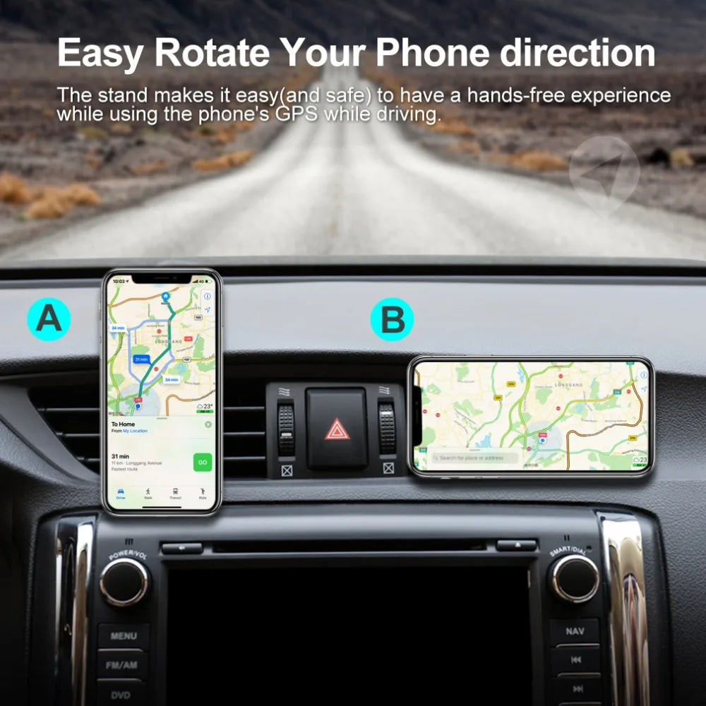 Experience Ultimate Convenience with Our Magnetic Car Phone Holder Mount - Securely Keep Your Smartphone in Place While Driving!